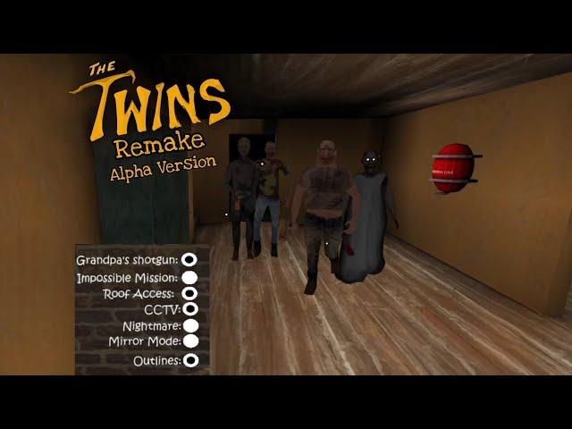 The Twins Remake (Alpha Version) With Grandpa's Shotgun, Roof Access, CCTV, Outlines Full Gameplay