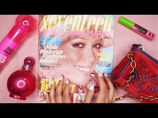 ASMR| Y2K 2005 Magazine Flip Through - Nostalgic Tingles - Whisper to Soft Spoken (Background ASMR)