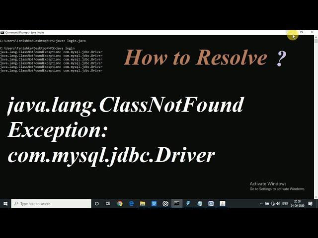 How to fix com mysql jdbc Driver Error ClassNotFoundException