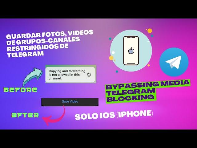 Save Photos-Videos from Channels with Restrictions on Telegram | iOS Only (iPhone)