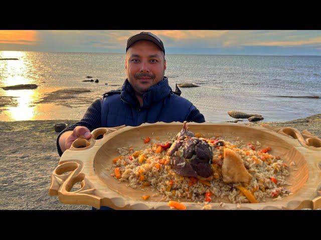 Узбекский плов| на необитаемом острове Uzbek pilaf | on a desert island #ASMR