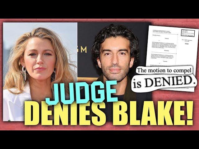 BREAKING: Judge DENIES Blake Lively's Motion To Compel - Small 'Win' For Justin Baldoni