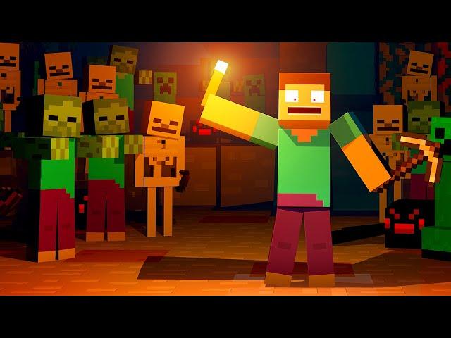 DON'T DIG DOWN! Minecraft Animation - Alex and Steve Life