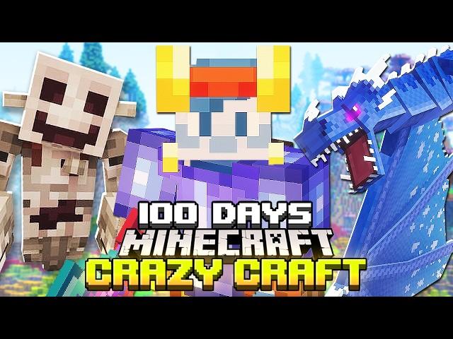 I Survived 100 Days in CRAZY CRAFT Minecraft