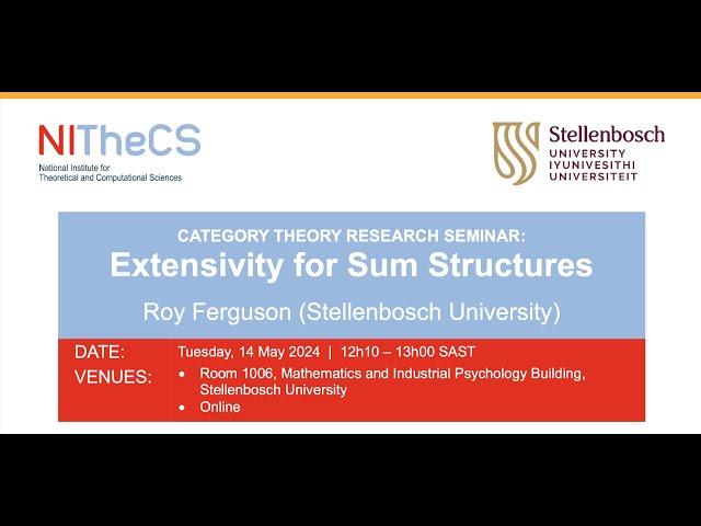 2024-05-14 - NITheCS & Stellenbosch University Category Theory Research Seminar