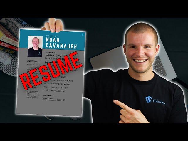 HOW TO BUILD A FOOTBALL CV | Step By Step Soccer Resume Tutorial