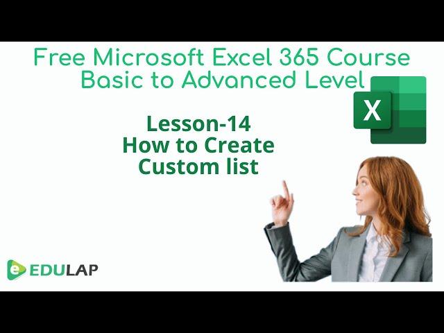 How to Create Custom list in Microsoft Excel