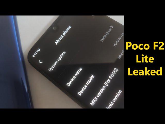 Poco F2 Lite Leaked - Exclusive Photos - Snapdragon 765, 5000mAh Battery and more - RevAtlas