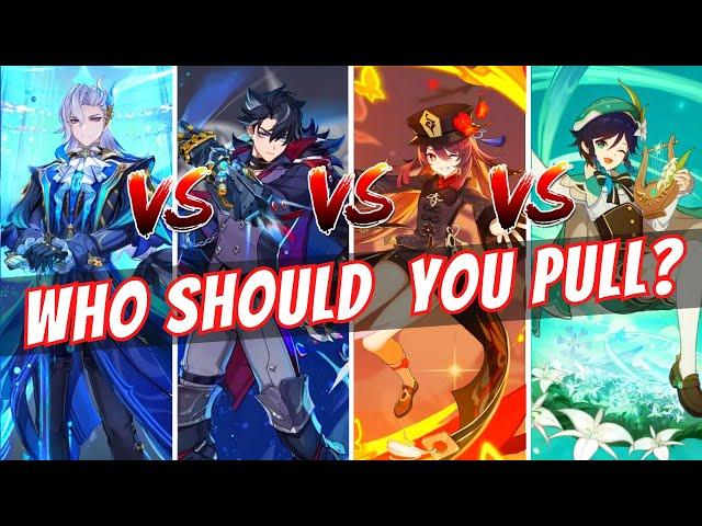 NEUVILLETTE / WRIOTHESLEY / HU TAO / VENTI - Who Should You Pull For In Genshin Impact 4.1 Banners