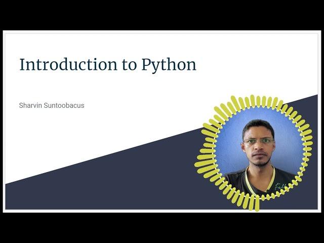 Test video - Introduction to Python - Part 001