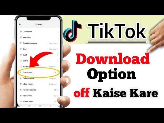 Tiktok save video option off | How to disable saving videos on tiktok