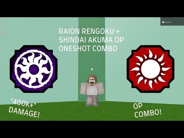 RAION RENGOKU + SHINDAI AKUMA OP ONESHOT COMBO | Shindo Life Roblox