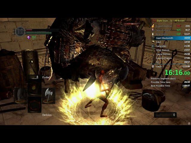 Dark Souls SL1 All Bosses Speedrun in 1:12:42 IGT