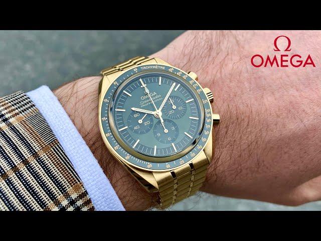 Omega Speedmaster Moonwatch Professional 42 Moonshine gold green