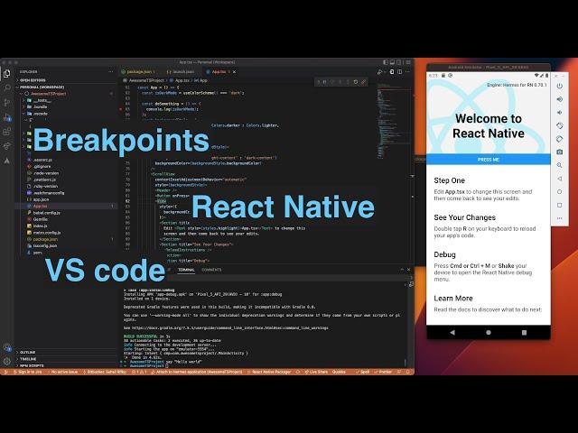 Setting up Break point Debugging for React Native project in VS code