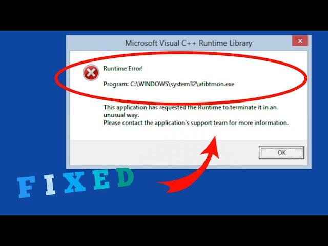 How To Fix Runtime Error For Windows 7/8/10/11 - Microsoft Visual c++ Runtime Error Fix Windows 10