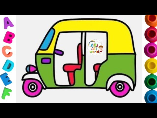 How to Draw Auto Rickshaw | Step by Step | Drawing Tutorial