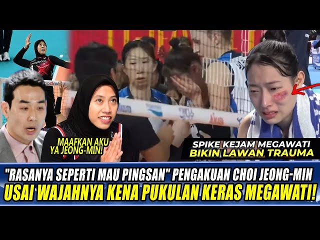 "RASANYA SEPERTI MAU PINGSAN" PENGAKUAN CHOI JEONG-MIN USAI WAJAHNYA KENA SPIKE KERAS MEGAWATI!