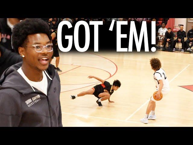 Bryce James watches Jordan Askew Nasty Ankle Breaker in Showdown!