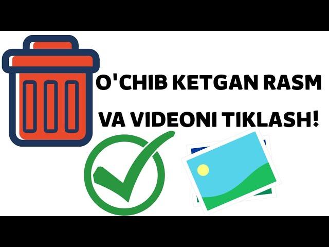 O'CHIB KETGAN RASM VA VIDEONI TIKLASH // Очиб кетган расм ва видеони тиклаш