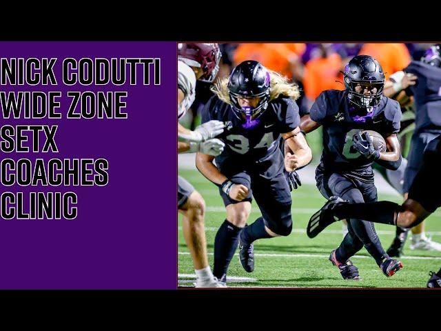 Nick Codutti Wide Zone SETX Coaches Clinic