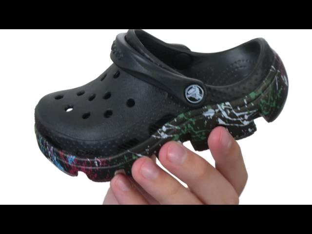 Crocs Kids Duet Sport Splatter Graphic Clog (Toddler/Little Kid) SKU:#8267156