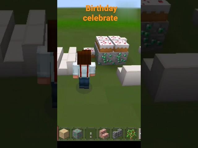 minecraft birthday celebrate. short#shortsfeed#shortviral#