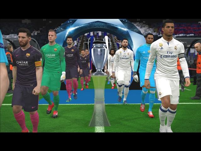 UEFA Champions League Final - Real Madrid vs Barcelona - PES 2017 Gameplay