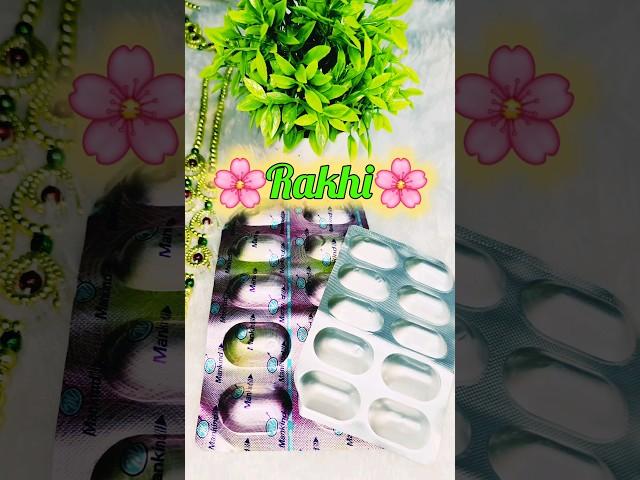 DIY Rakhi Making At Home/Empty Medicine Wrapper Craft #shorts#youtubeshorts#craft#diy#viral #diy