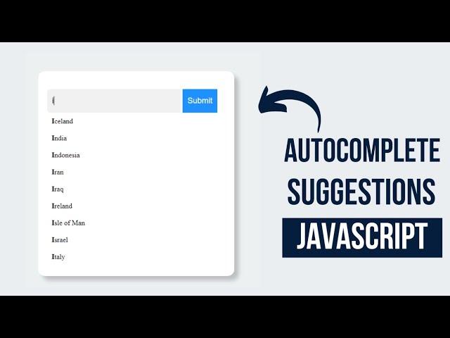 JavaScript Autocomplete Search Box Suggestions