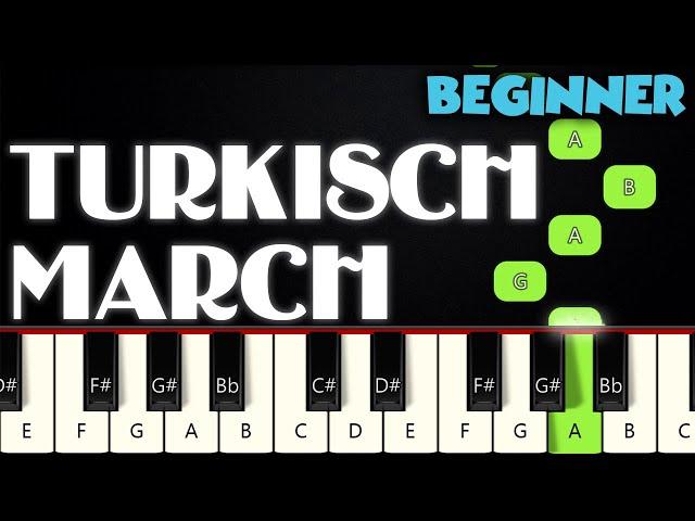 Turkish March - Mozart | BEGINNER PIANO TUTORIAL + SHEET MUSIC by Betacustic