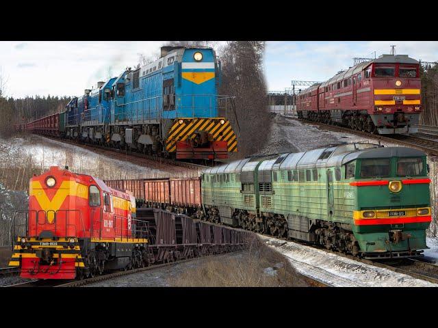 Russian Railways: brutal diesel locomotives in the industrial city of Lipetsk