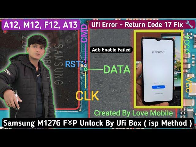 Samsung M127G Frp Unlock By Ufi Box 2024 Method || Samsung M12 Frp Unlock Adb Not Enable Fix 2024