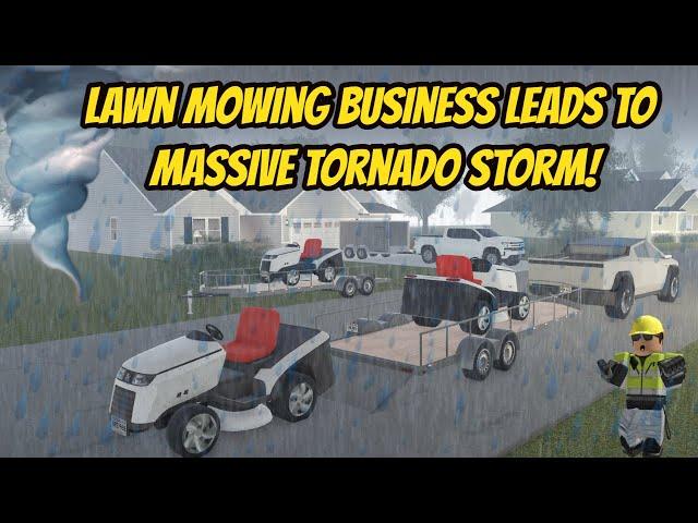 Greenville, Wisc Roblox l TORNADO STORM - Lawn Mowing Trailer ESCAPE Update Roleplay