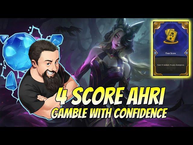 4 Score Ahri - Gamble with Confidence | TFT Neon Nights | Teamfight Tactics