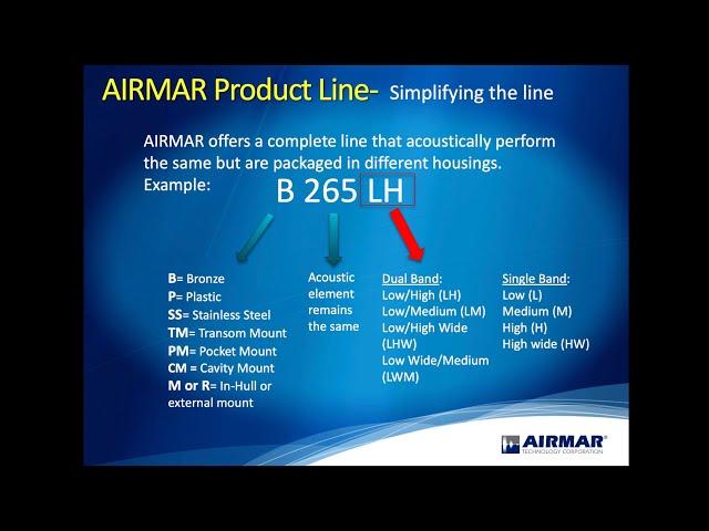 Transducer University - Simplifying the Airmar Product Line