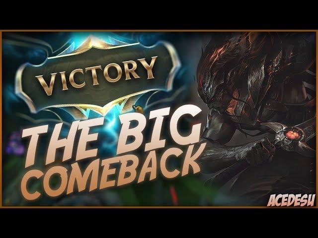 The Big Comeback (Nightbringer Yasuo Gameplay) - League of Legends - AceDesu