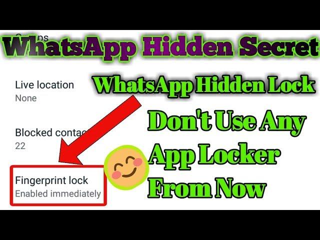 WhatsApp Hidden Secret || WhatsApp Hidden Lock || Technical Malik