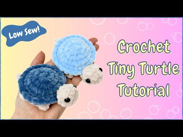 Easy Quick Crochet Baby Turtle/ Tortoise (Step by Step) | Free Amigurumi Animal Pattern - Low Sew!