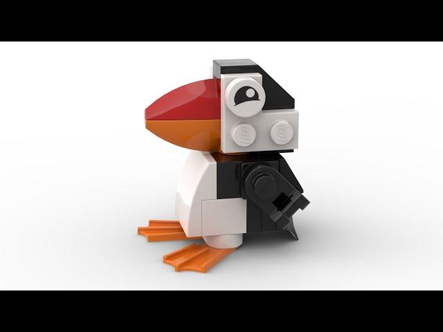 How to build LEGO Puffin, MOC speed build in 4K