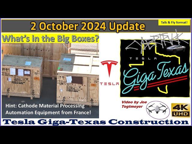 3rd Qtr #'s, Cathode Automation Equip, Boring Tunnel Panels! 2 Oct 2024 Giga Texas Update (07:00AM)