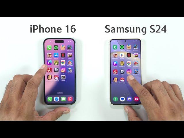 iPhone 16 vs Samsung S24 - SPEED TEST