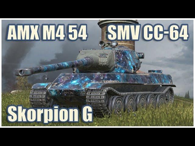 AMX M4 mle. 54, SMV CC-64 & Skorpion G • WoT Blitz Gameplay