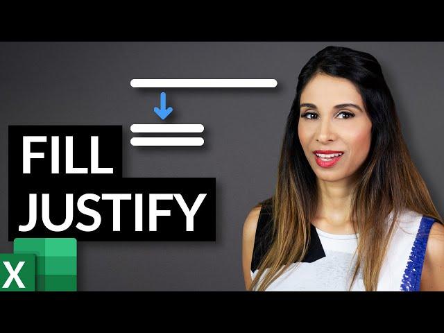 The QUICKEST & EASIEST Way to Work with TEXT in Excel (Fill Justify)