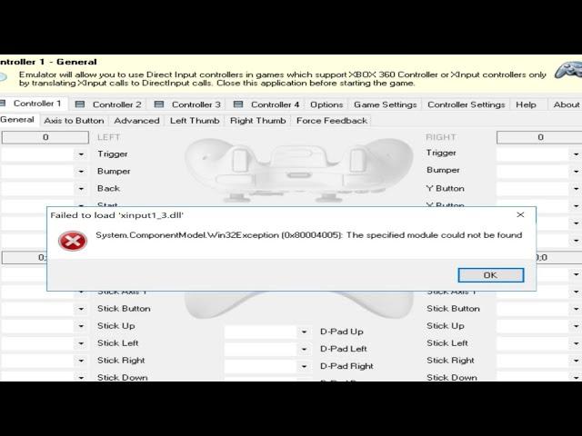 Xbox360ce System ComponentModel Win32Exception(0x80004005): The specified module could not be found