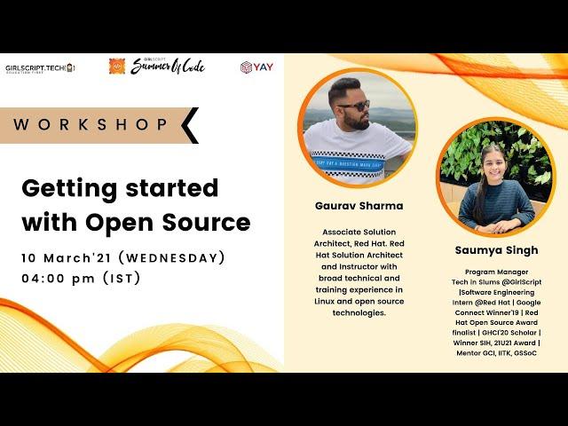 Getting started with Open Source | GirlScript Summer of Code 2021