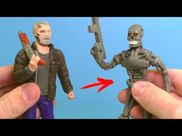 HOW TO MAKE Terminator T-800  with Clay | Mortal Kombat 11