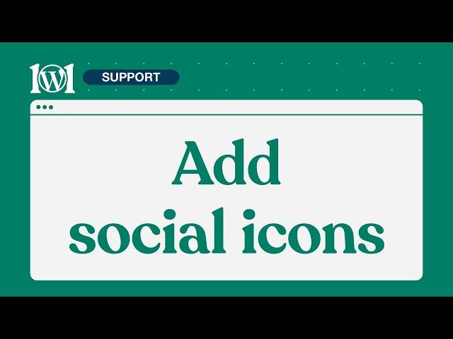 Social icons | WordPress.com Support