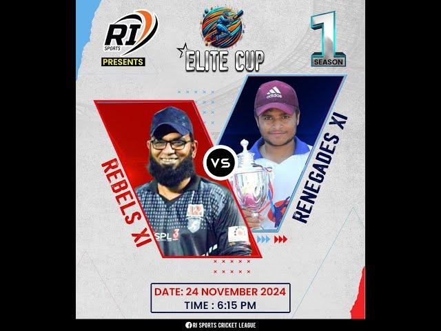 LIVE || ELITE CUP || MATCH NO10 || RENEGADES V/S REBELS XI || AR PRODUCTION