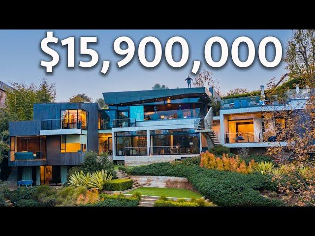 Touring a $15,900,000 FUTURISTIC Los Angeles Modern Mansion!